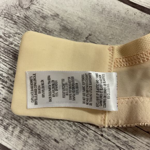 Trulife Naturalwear Mastectomy Bra Womens 38C Nude Beige Wireless 210 - Picture 10 of 13